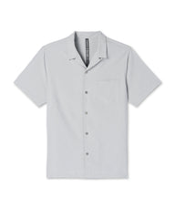 Vuori Seaport Button Down Men's Sky Grey Short-Sleeve