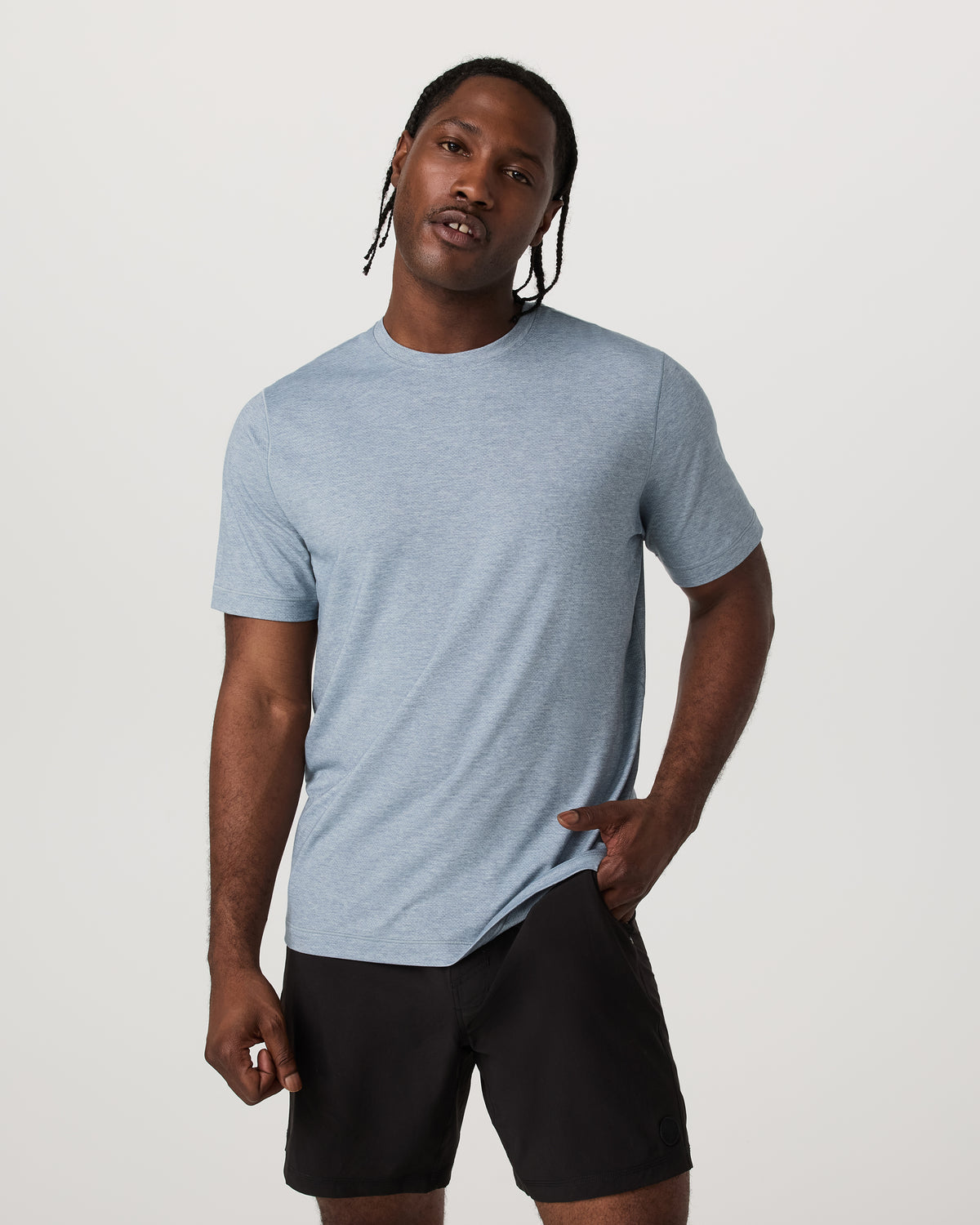 Vuori Short Sleeve Everyday Tee Men's Sea Glass Heather Tee