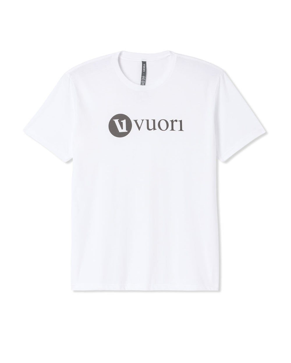 Vuori V1 Vuori Wordmark Logo Tee Men's White Logo T-Shirt