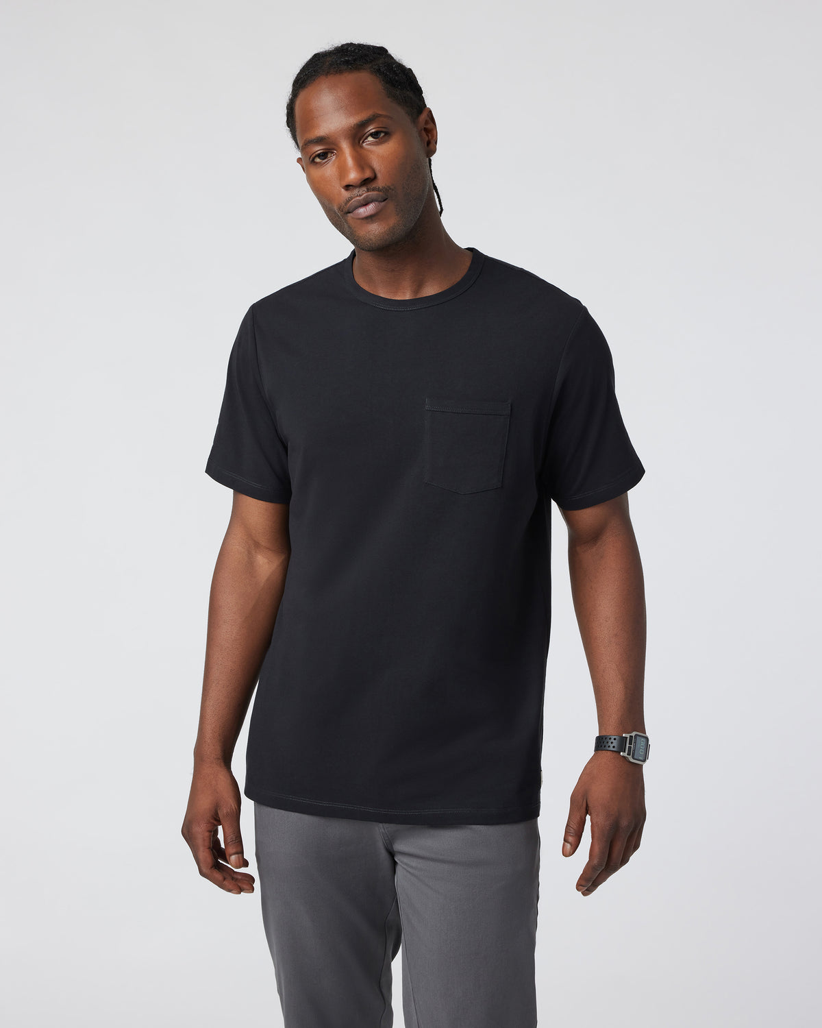 Vuori Men's Feather Pocket Tee Black Short-Sleeve Tee