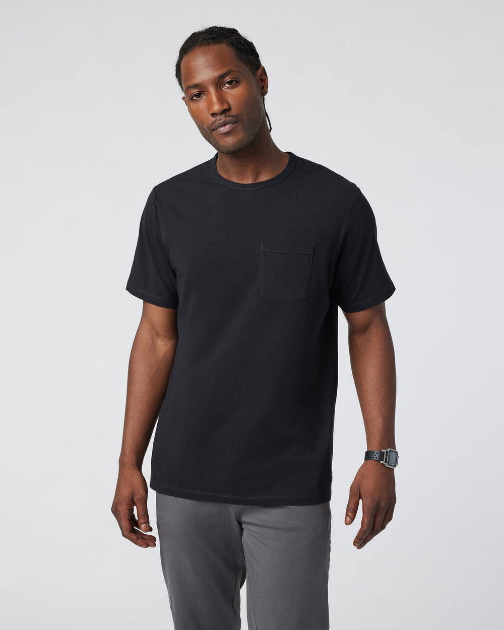 Vuori Men's Feather Pocket Tee Black Short-Sleeve Tee