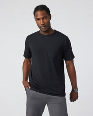 Vuori Men's Feather Pocket Tee Black Short-Sleeve Tee