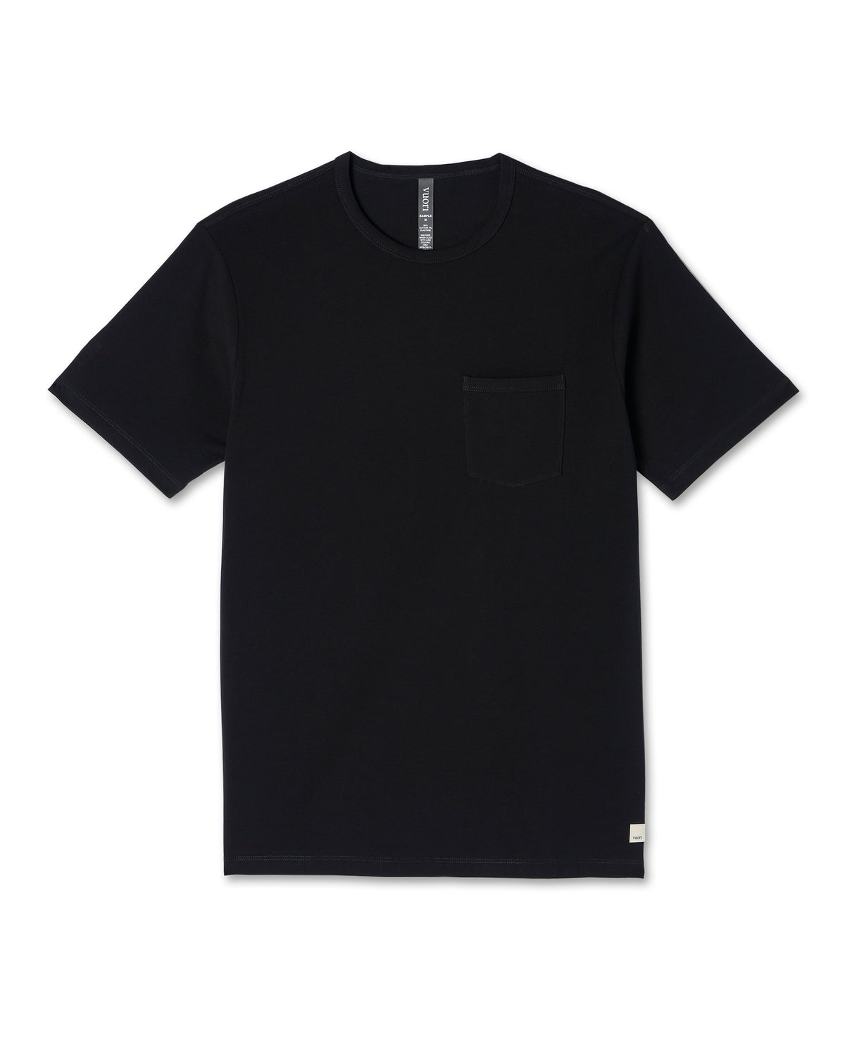 Vuori Men's Feather Pocket Tee Black Short-Sleeve Tee