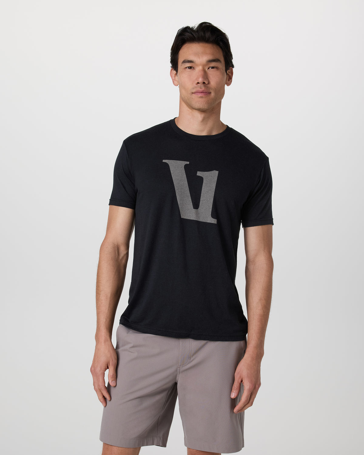 Vuori V1 Logo Tee Men's Black Graphic Tee