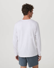 Vuori Long Sleeve Tuvalu Tee Men's Lightweight White Shirt