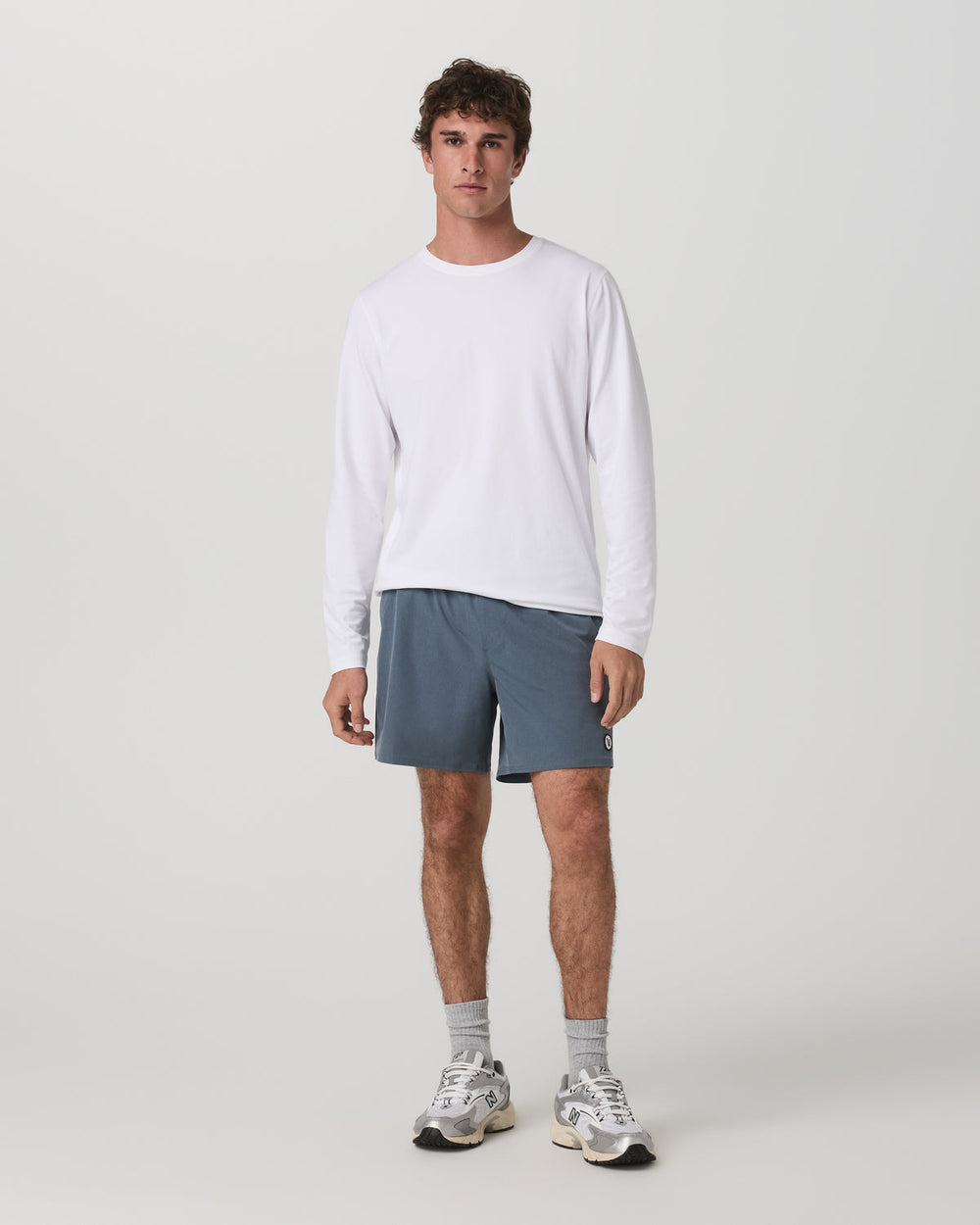 Vuori Long Sleeve Tuvalu Tee Men's Lightweight White Shirt