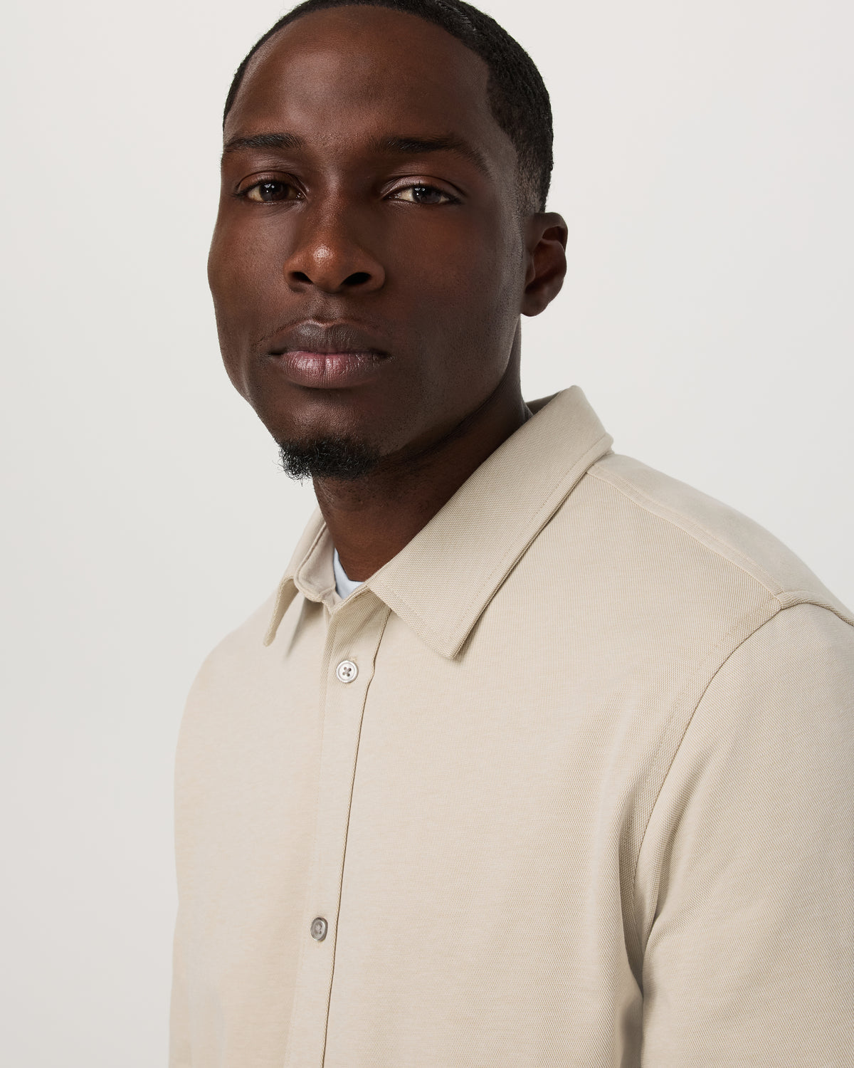 Vuori Long Sleeve Knit Oxford Button Down Men's Trench Shirt