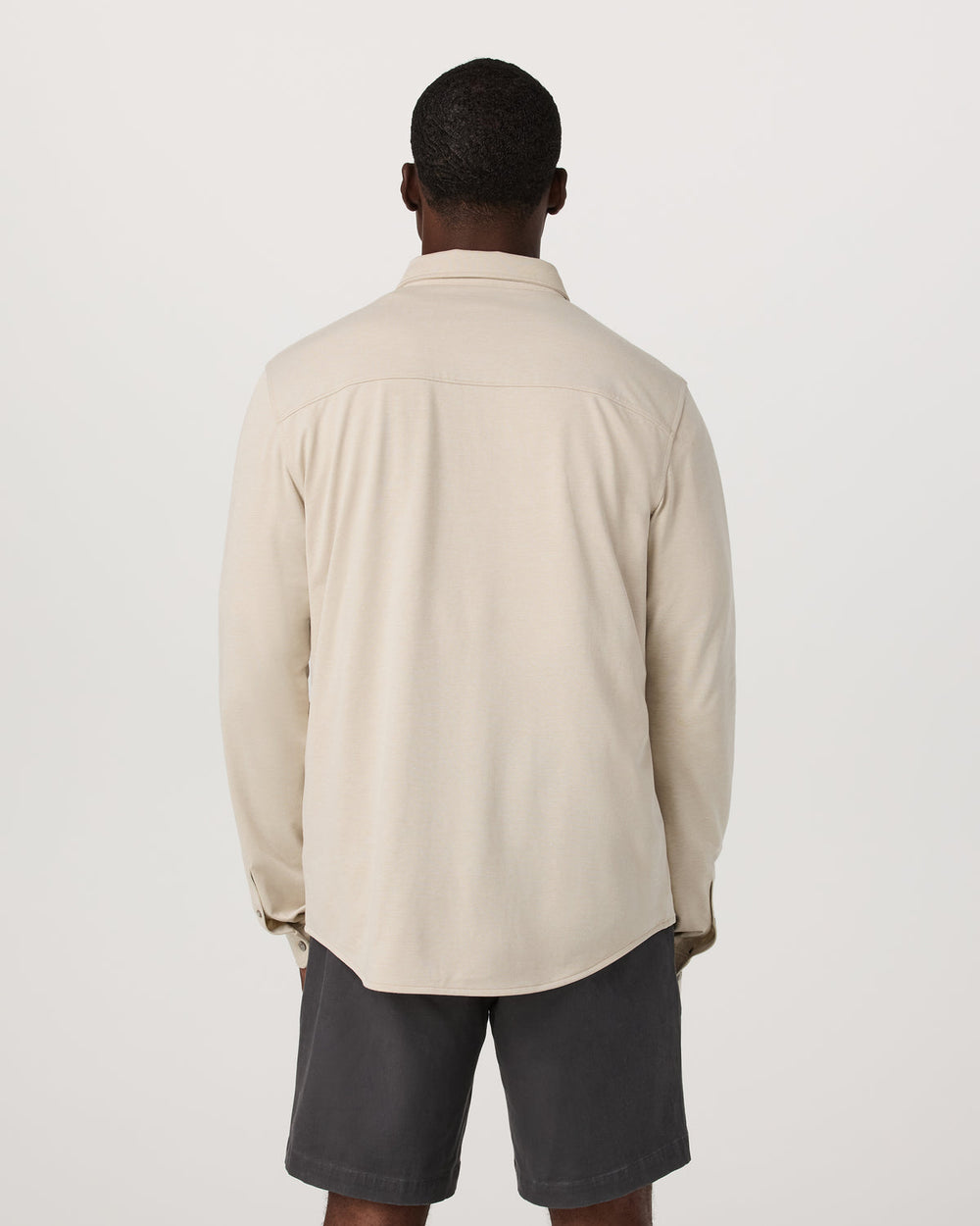 Vuori Long Sleeve Knit Oxford Button Down Men's Trench Shirt
