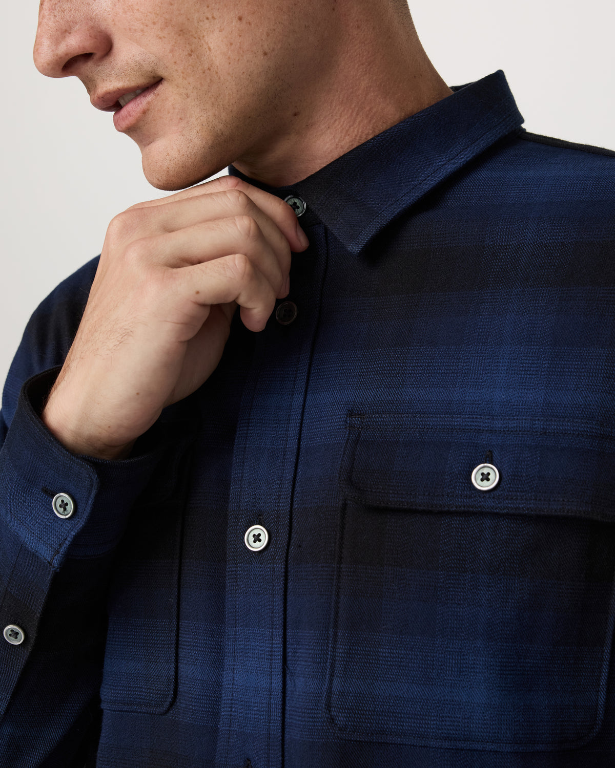 Vuori Long Sleeve Flannel Button Down Men's Blue Coast Shirt