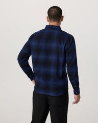 Vuori Long Sleeve Flannel Button Down Men's Blue Coast Shirt