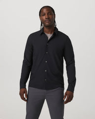 Vuori Long Sleeve Manhattan Button Down Men's Black Shirt