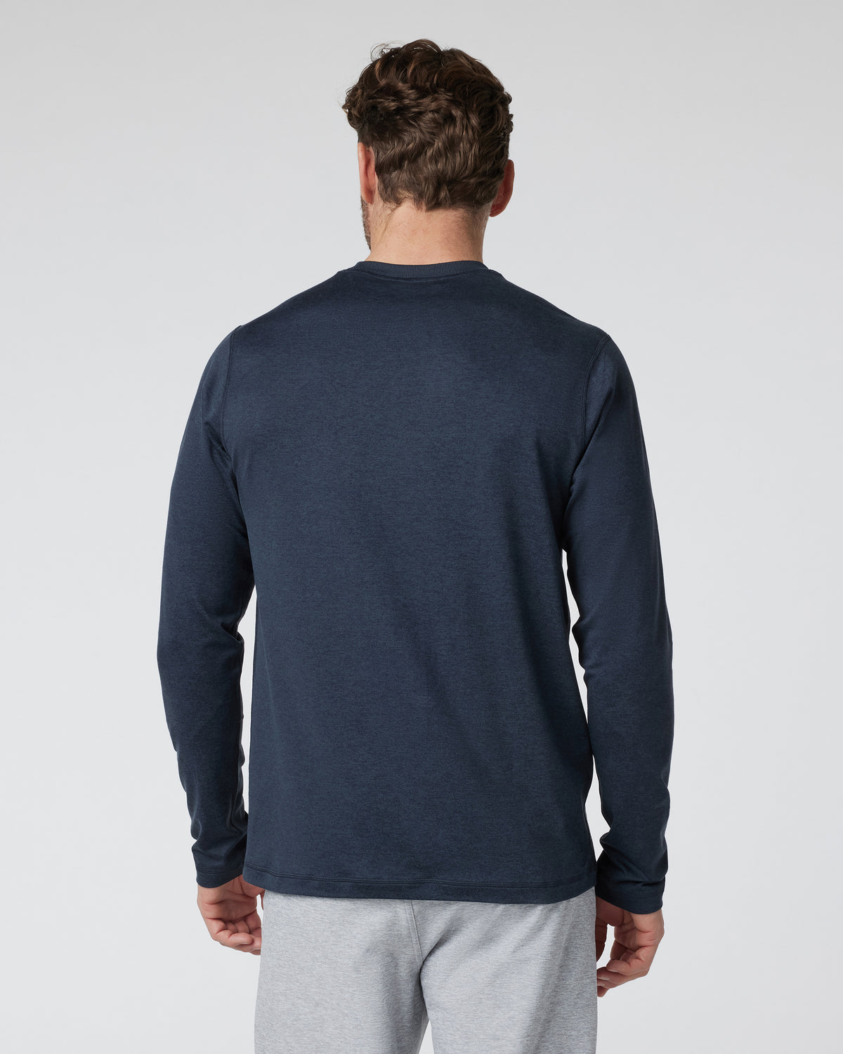 Vuori Long Sleeve Ponto Performance Tee Midnight Heather