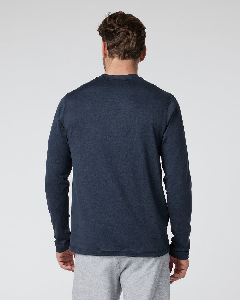 Vuori Long Sleeve Ponto Performance Tee Midnight Heather
