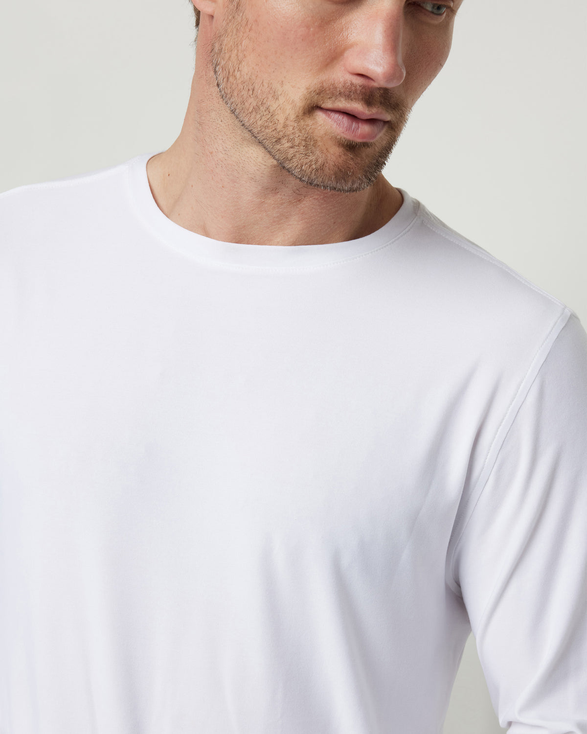 Vuori Long Sleeve Strato Tech Tee Men's White Shirt