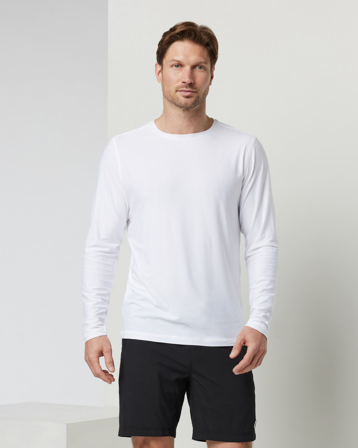 Vuori Long Sleeve Strato Tech Tee Men's White Shirt