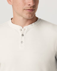 Vuori Waffle Henley Men's Marshmallow Henley Top