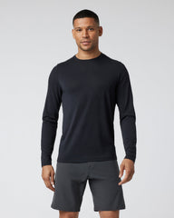Vuori Long Sleeve Current Tech Tee Black T-Shirt