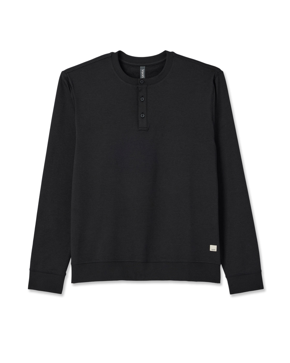 Vuori Long Sleeve Coronado Henley - Relaxed Black Heather