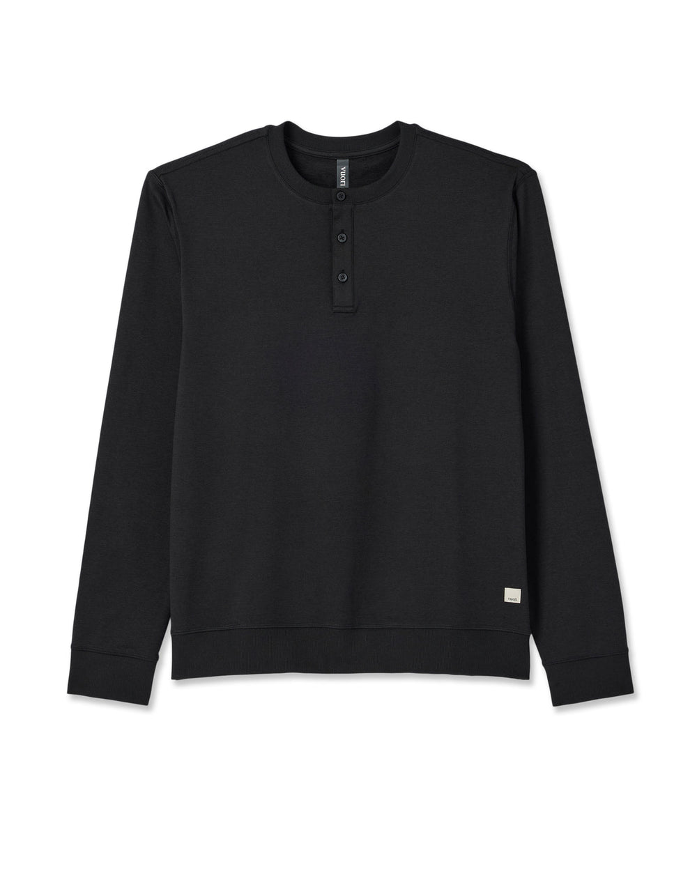 Vuori Long Sleeve Coronado Henley - Relaxed Black Heather