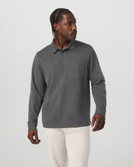 Vuori Men's Long Sleeve Coronado Rugby Charcoal Heather