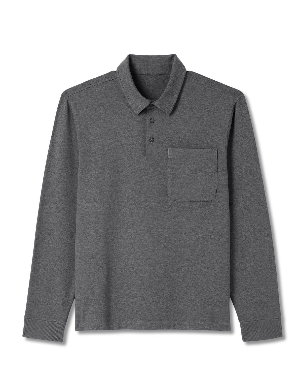 Vuori Men's Long Sleeve Coronado Rugby Charcoal Heather