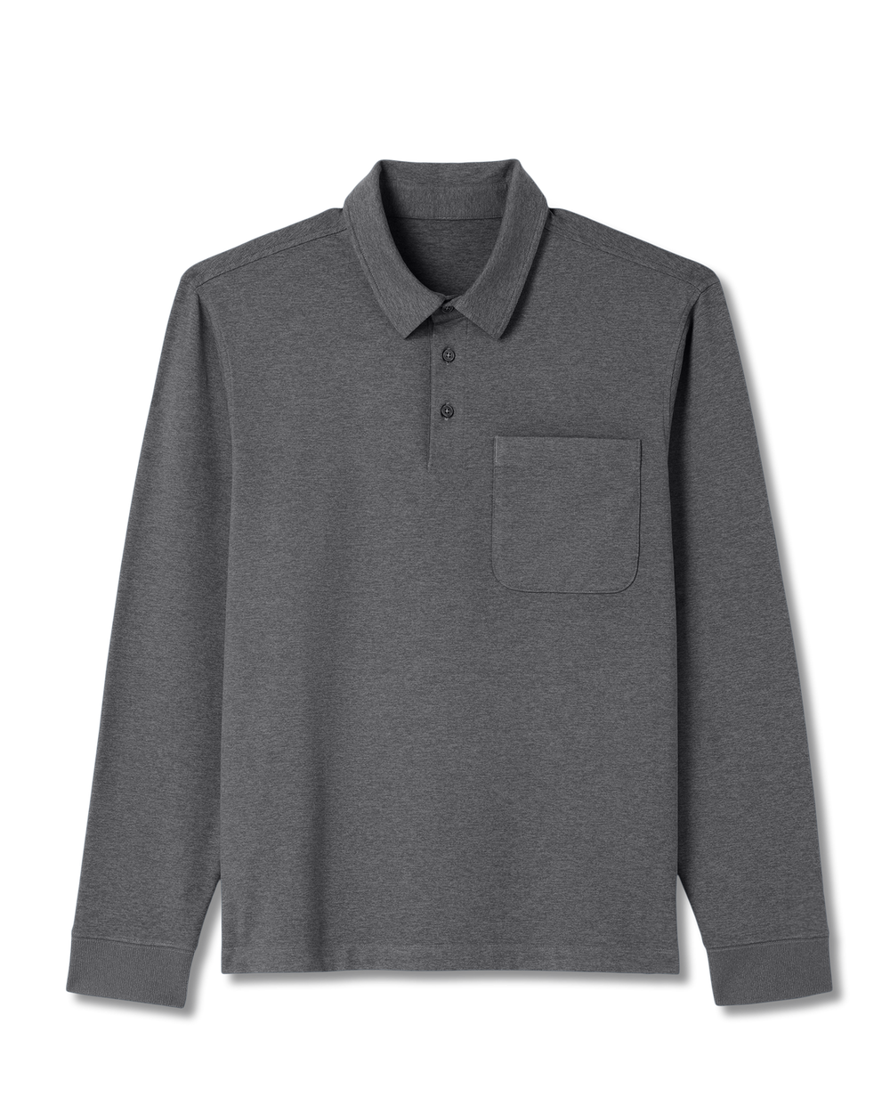 Vuori Men's Long Sleeve Coronado Rugby Charcoal Heather