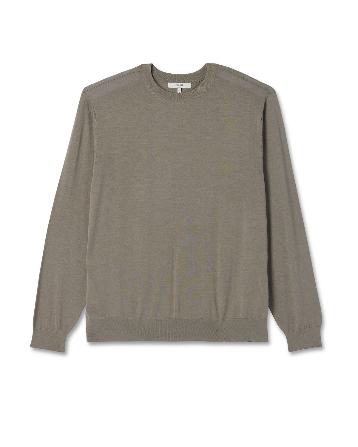 Vuori Merino Fine Gauge Wool Sweater Men's Taupe Sweater
