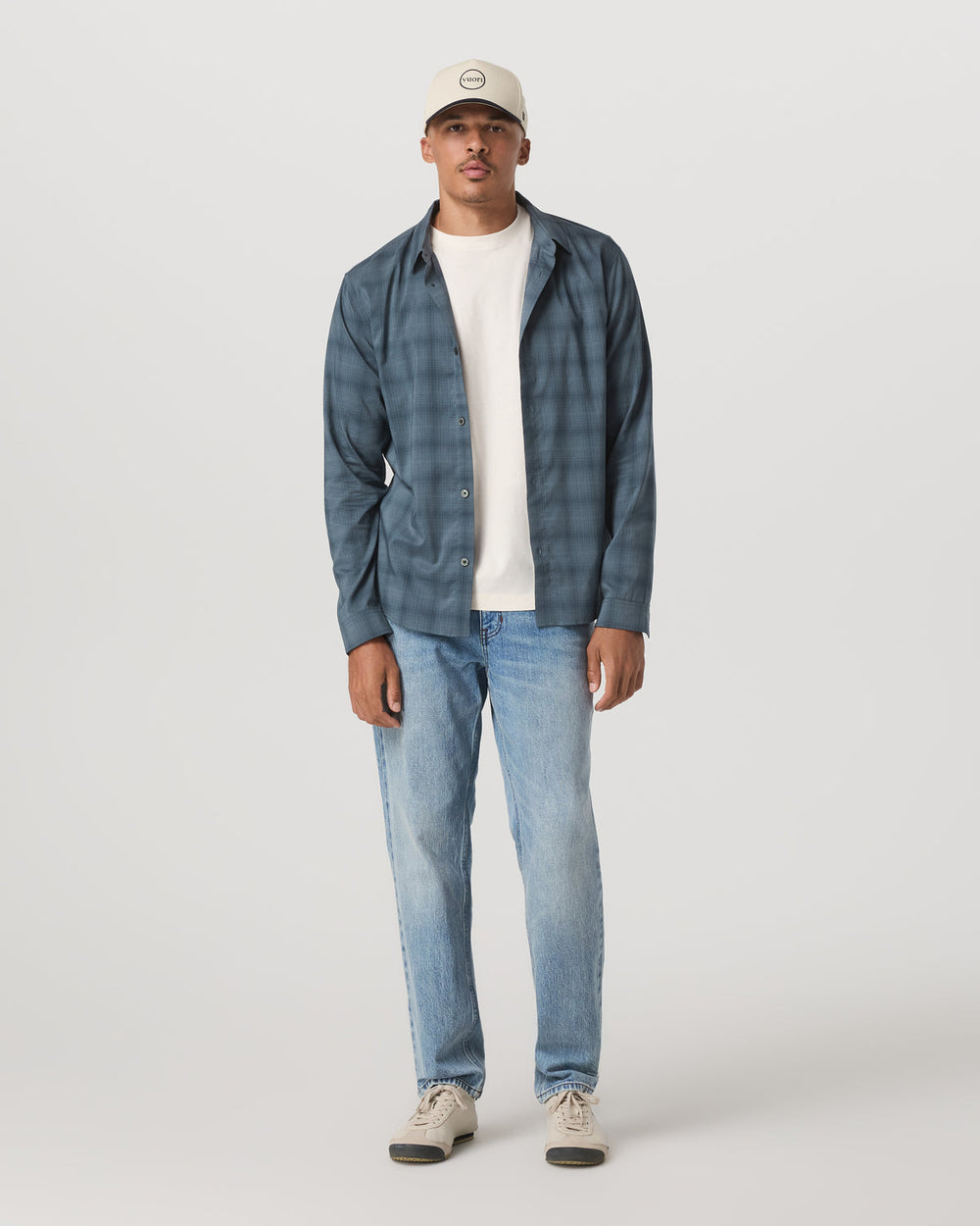 Vuori Long Sleeve Plaid Button Down Shirt Men's Abyss Shirt