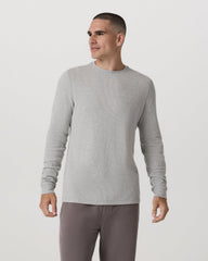 Vuori Waffle Crew Men's Light Grey Thermal Shirt