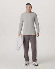 Vuori Waffle Crew Men's Light Grey Thermal Shirt