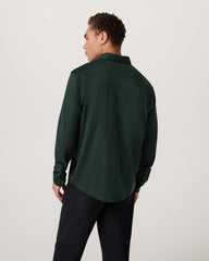 Vuori Men's Long Sleeve Ponto Button Down Evergreen Heather