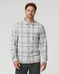 Vuori Seaview Plaid Buttondown Shirt Frost Grey