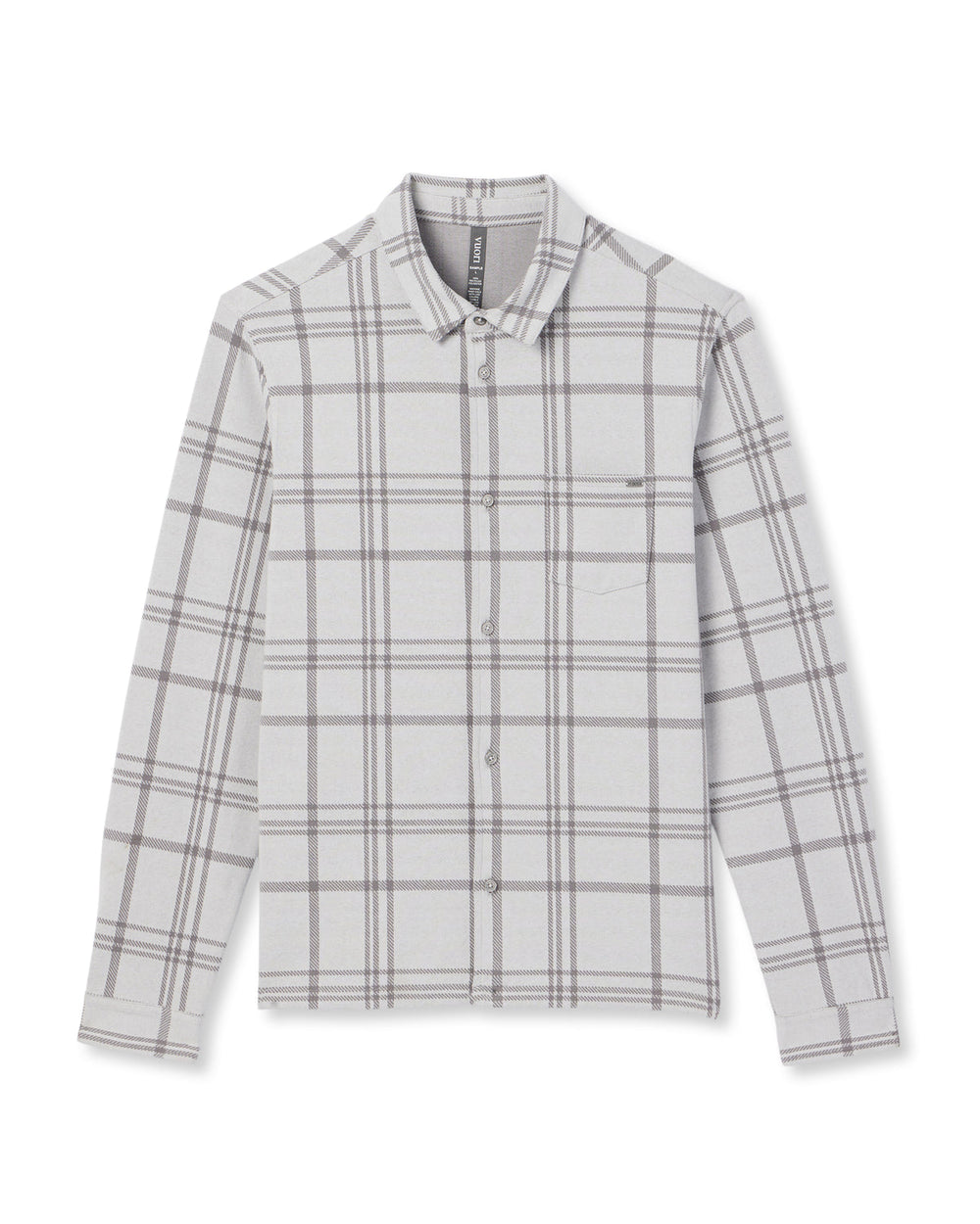 Vuori Seaview Plaid Buttondown Shirt Frost Grey