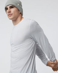 Vuori Long Sleeve Current Tech Tee Frost Grey