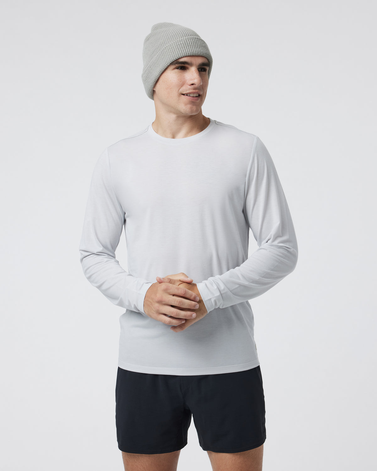 Vuori Long Sleeve Current Tech Tee Frost Grey