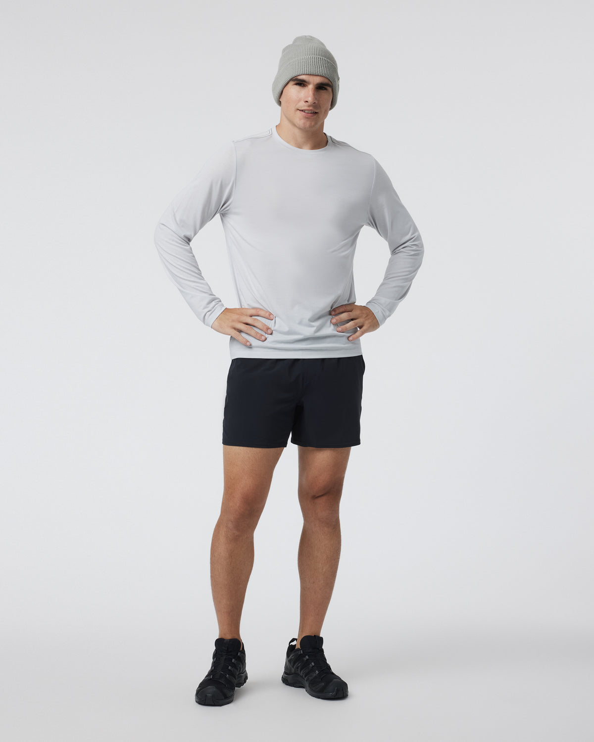 Vuori Long Sleeve Current Tech Tee Frost Grey