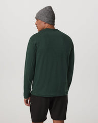 Vuori Long Sleeve Ponto Performance Tee Evergreen Heather