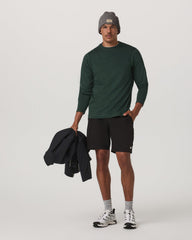 Vuori Long Sleeve Ponto Performance Tee Evergreen Heather
