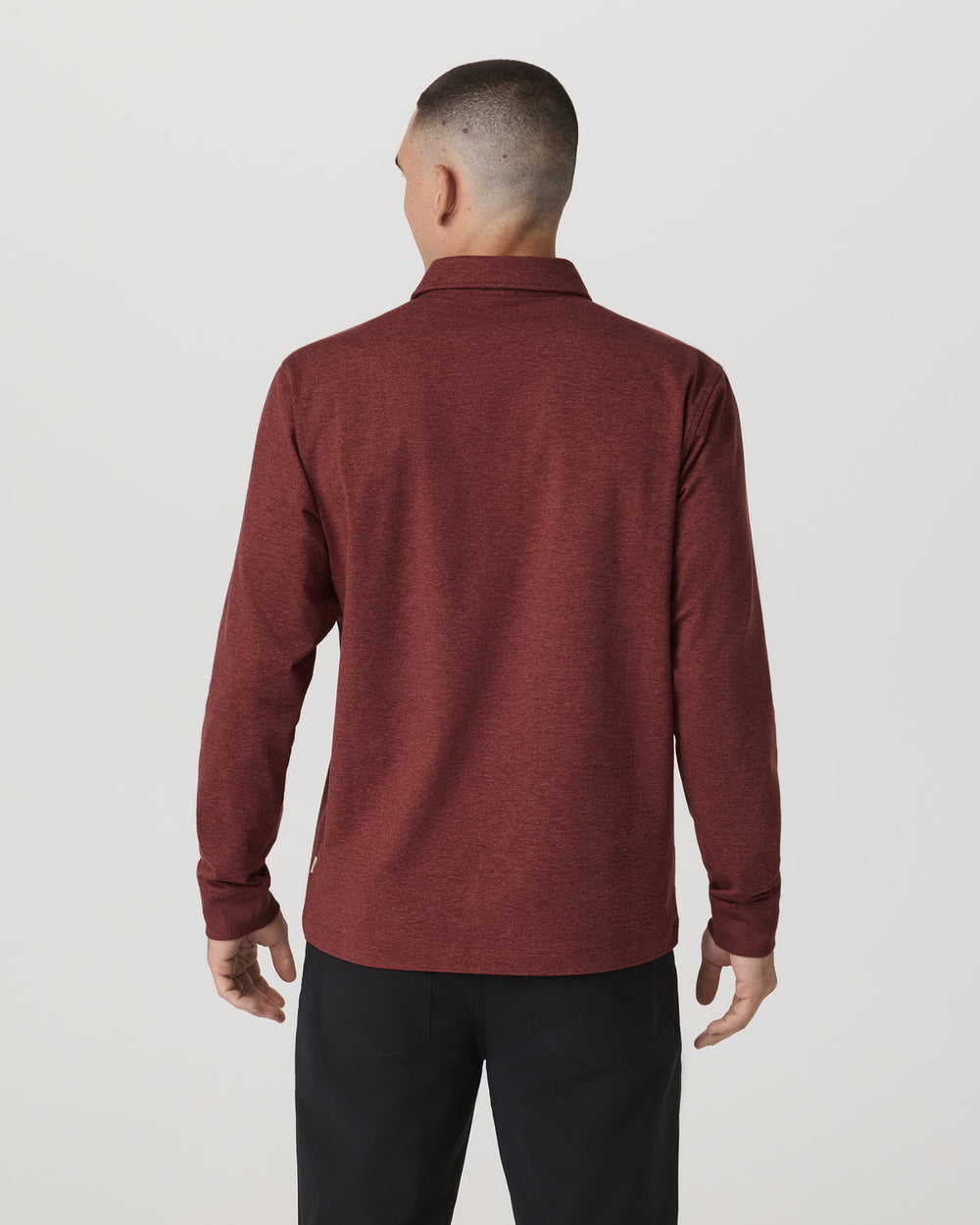 Vuori Men's Long Sleeve Coronado Rugby Spiced Apple Heather