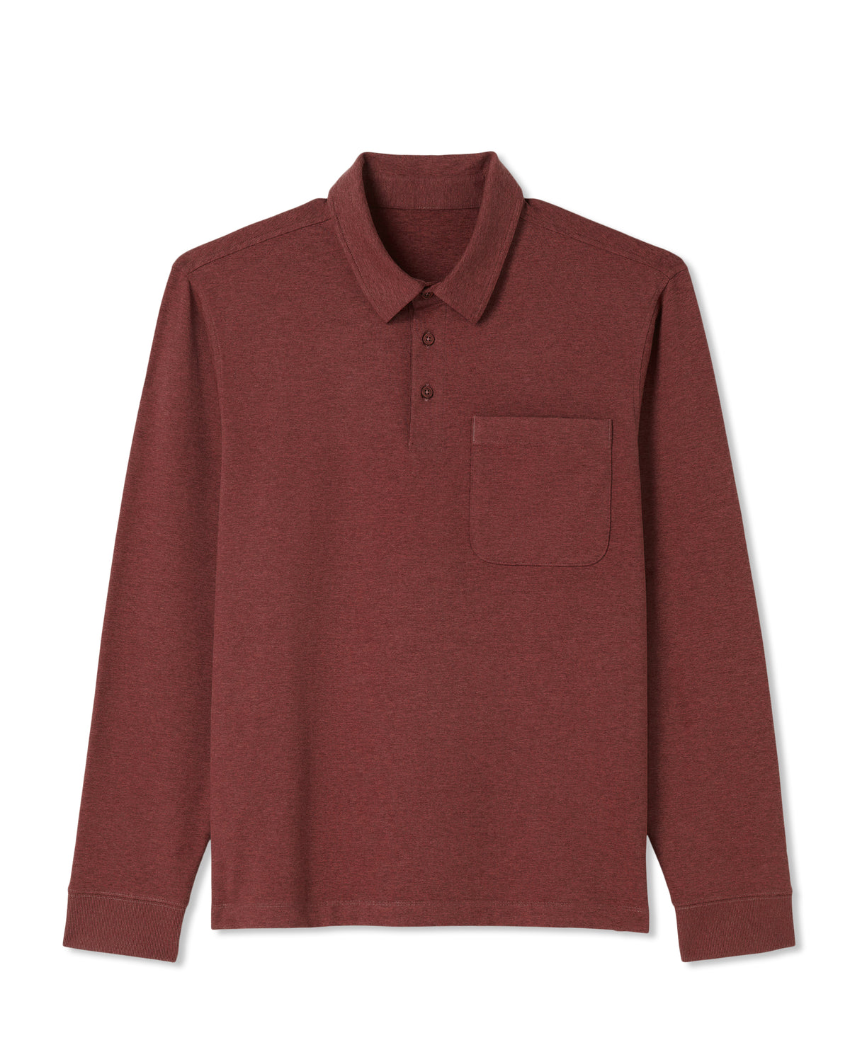 Vuori Men's Long Sleeve Coronado Rugby Spiced Apple Heather