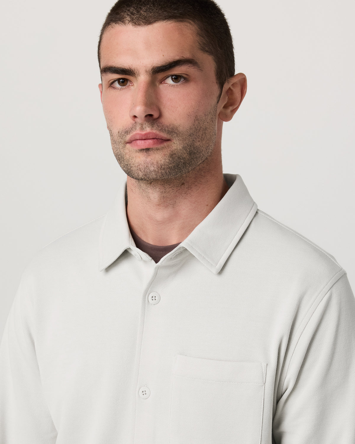 Vuori Jeffreys Overshirt Men's Winter Grey Heather Shirt