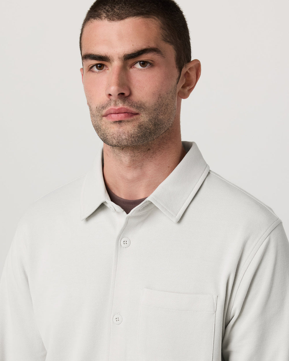 Vuori Jeffreys Overshirt Men's Winter Grey Heather Shirt
