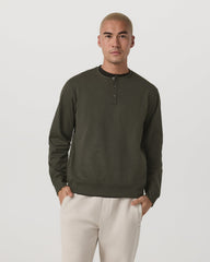 Vuori Long Sleeve Coronado Henley - Relaxed Oregano Heather