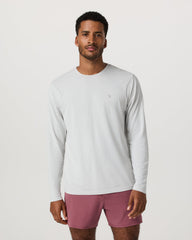 Vuori Men's Long Sleeve Clearview Seamless Tee Frost Grey Shirt