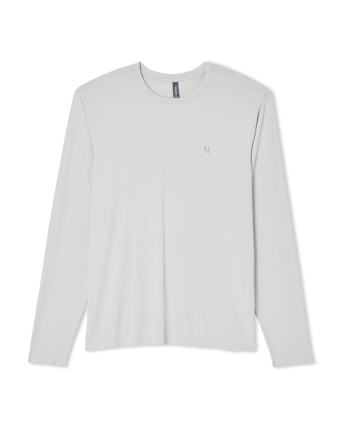 Vuori Men's Long Sleeve Clearview Seamless Tee Frost Grey Shirt