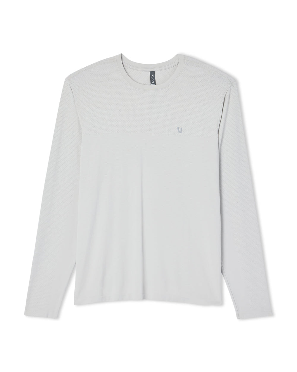 Vuori Men's Long Sleeve Clearview Seamless Tee Frost Grey Shirt