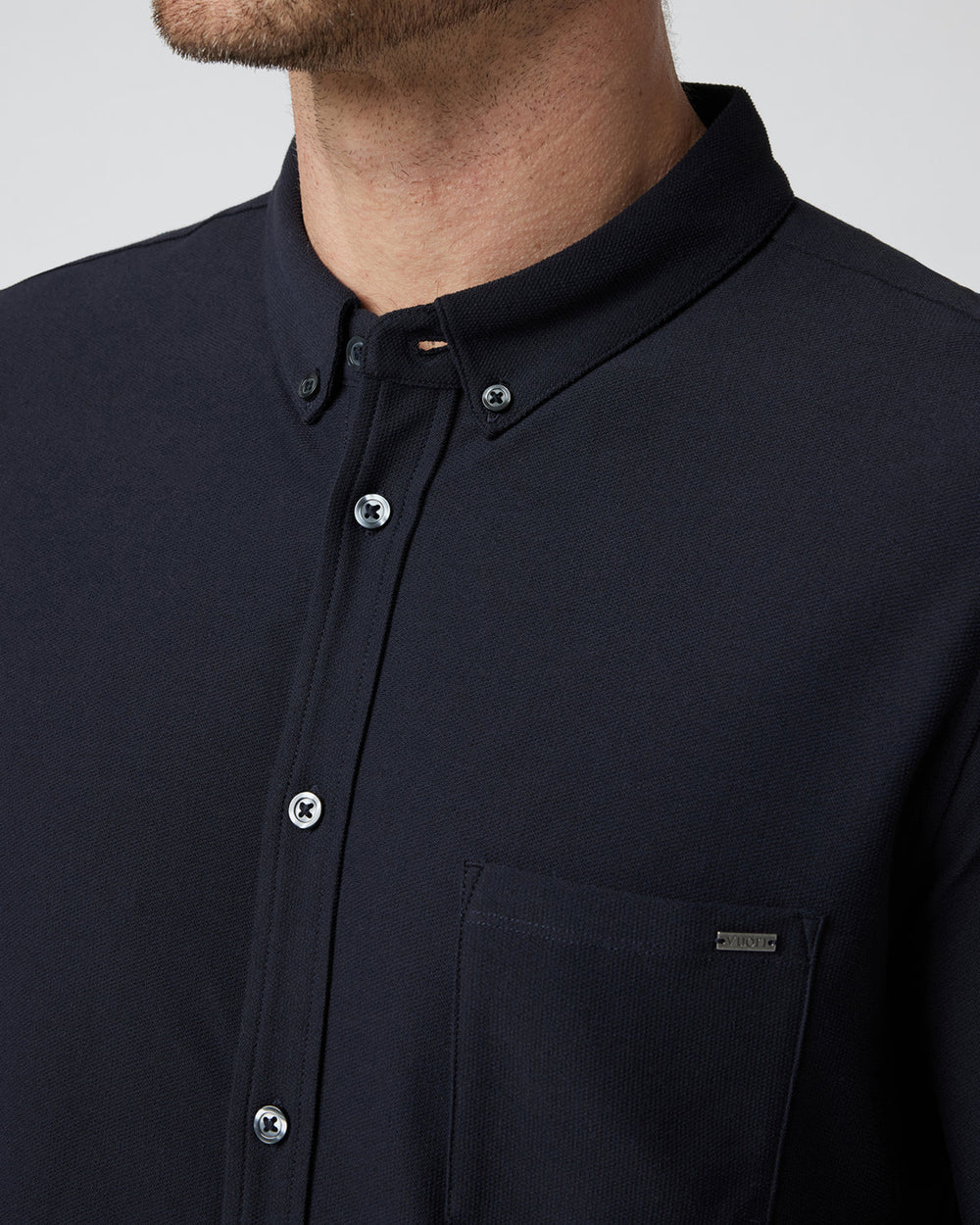 Vuori Long Sleeve Ace Button Down Men's Black Shirt