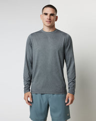 Vuori Long Sleeve Tradewind Performance Tee 2.0 Heather Grey