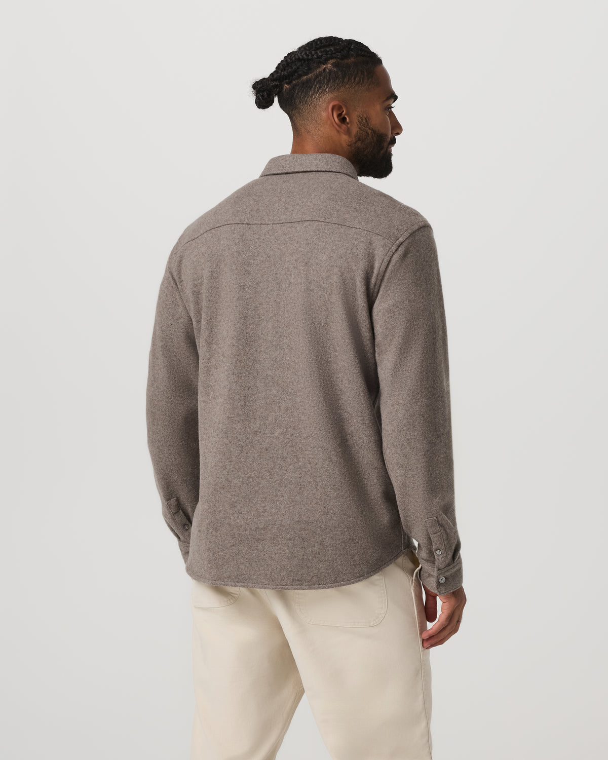 Vuori Long Sleeve Altitude Wool Shirt - Relaxed Phantom Grey