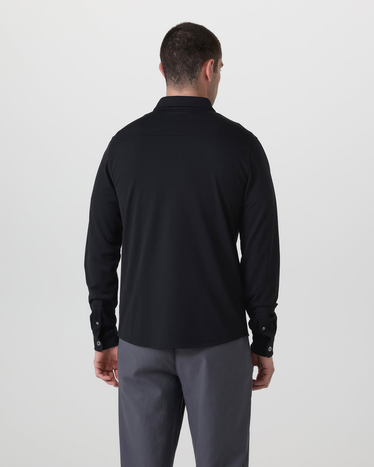 Vuori Long Sleeve North Beach Button Down Black